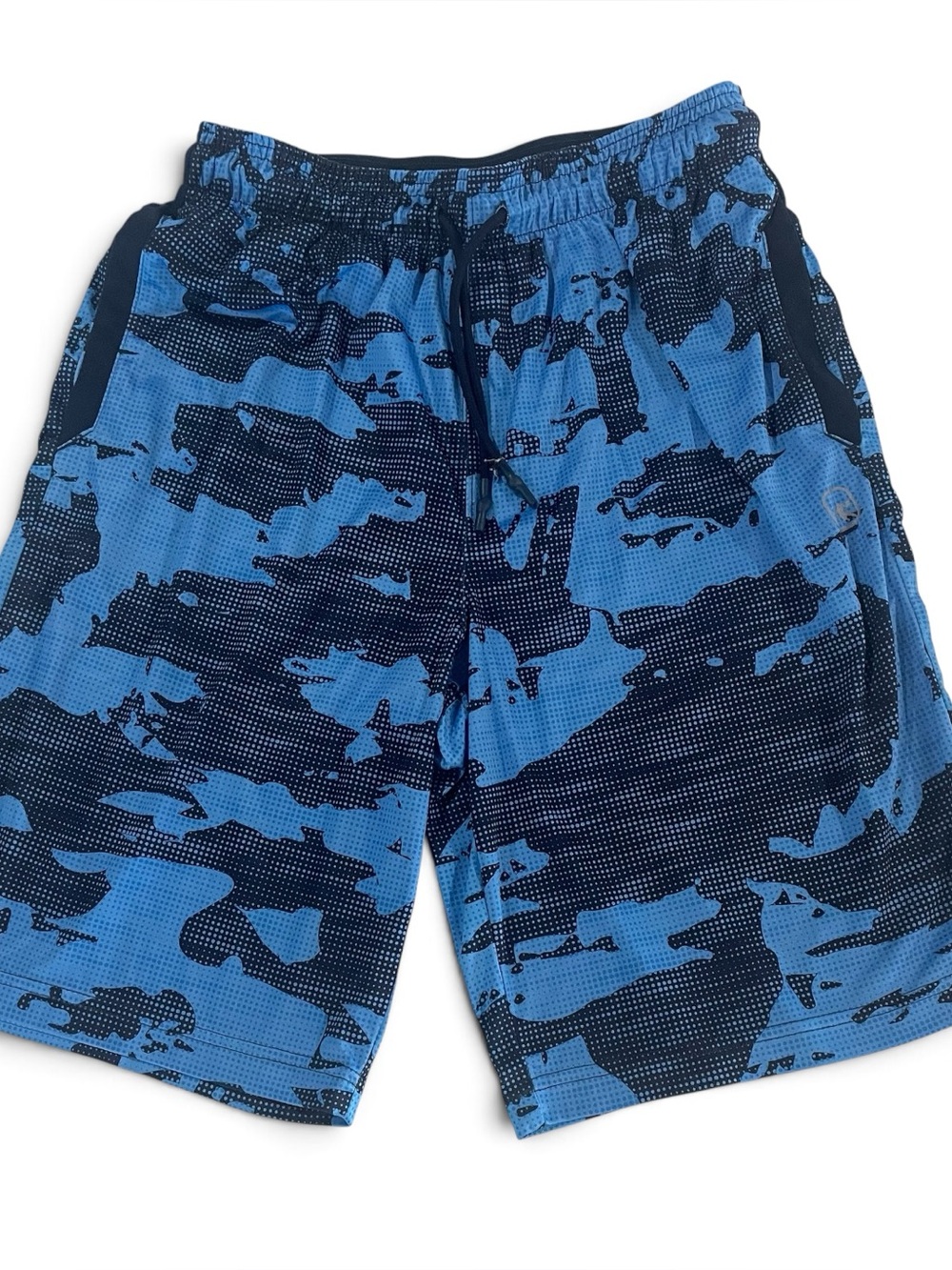 AND1 Men's Blue Camo Athletic Shorts - 10” Inseam Size S